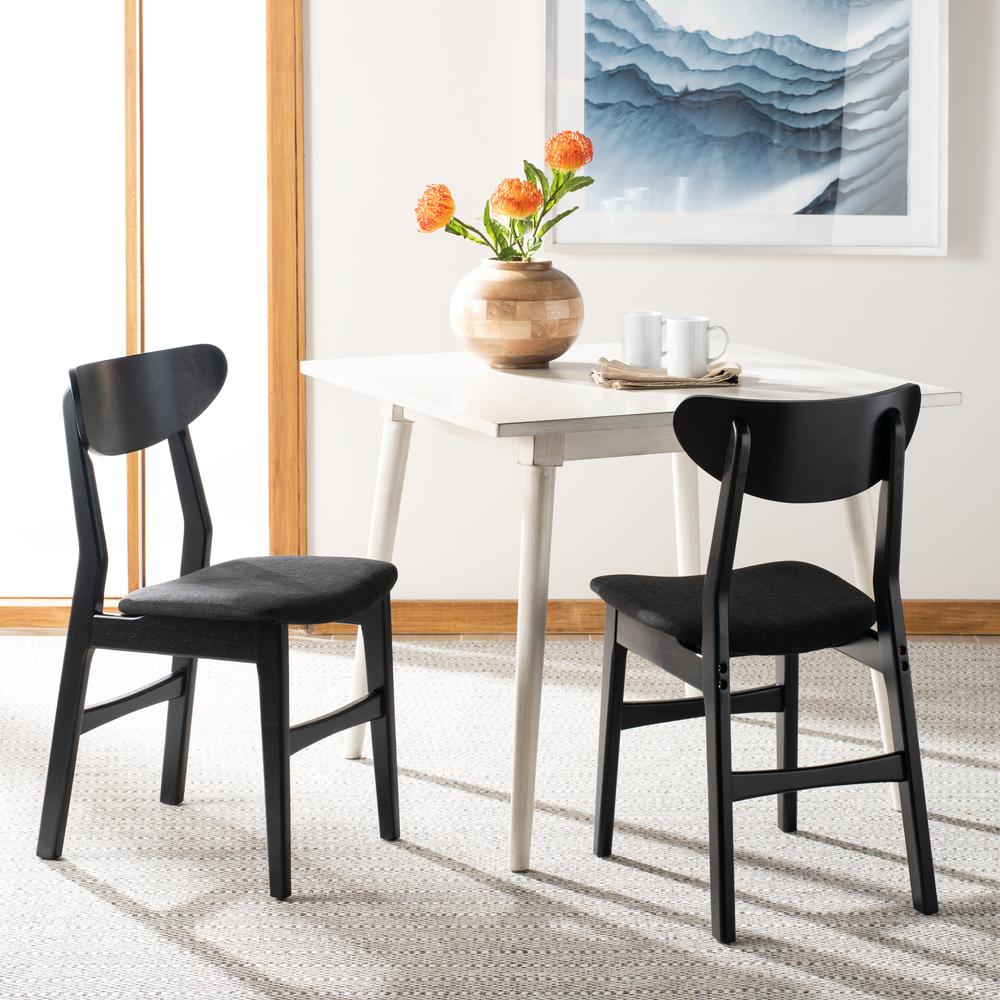 Lucca Retro Dining Chair, Black/Black. Picture 7
