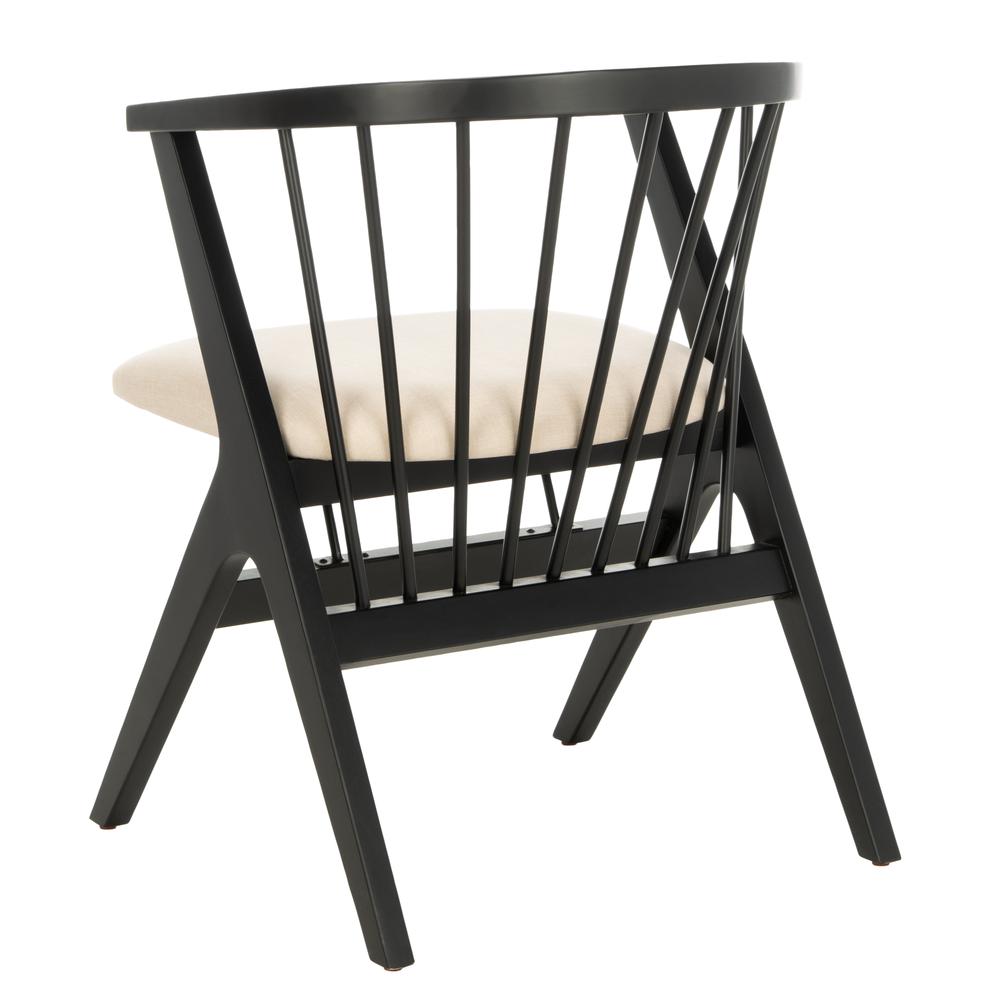 Noah Spindle Dining Chair, Black/Beige. Picture 3