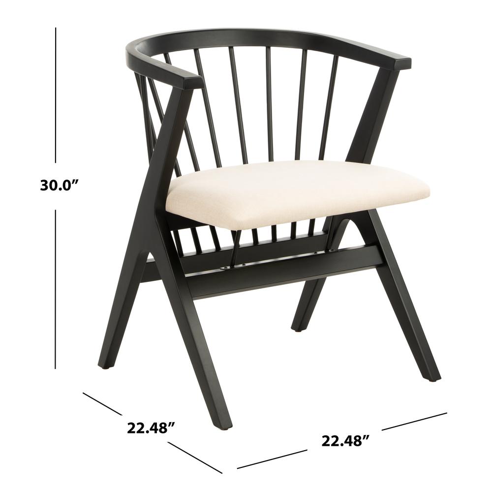 Noah Spindle Dining Chair, Black/Beige. Picture 6