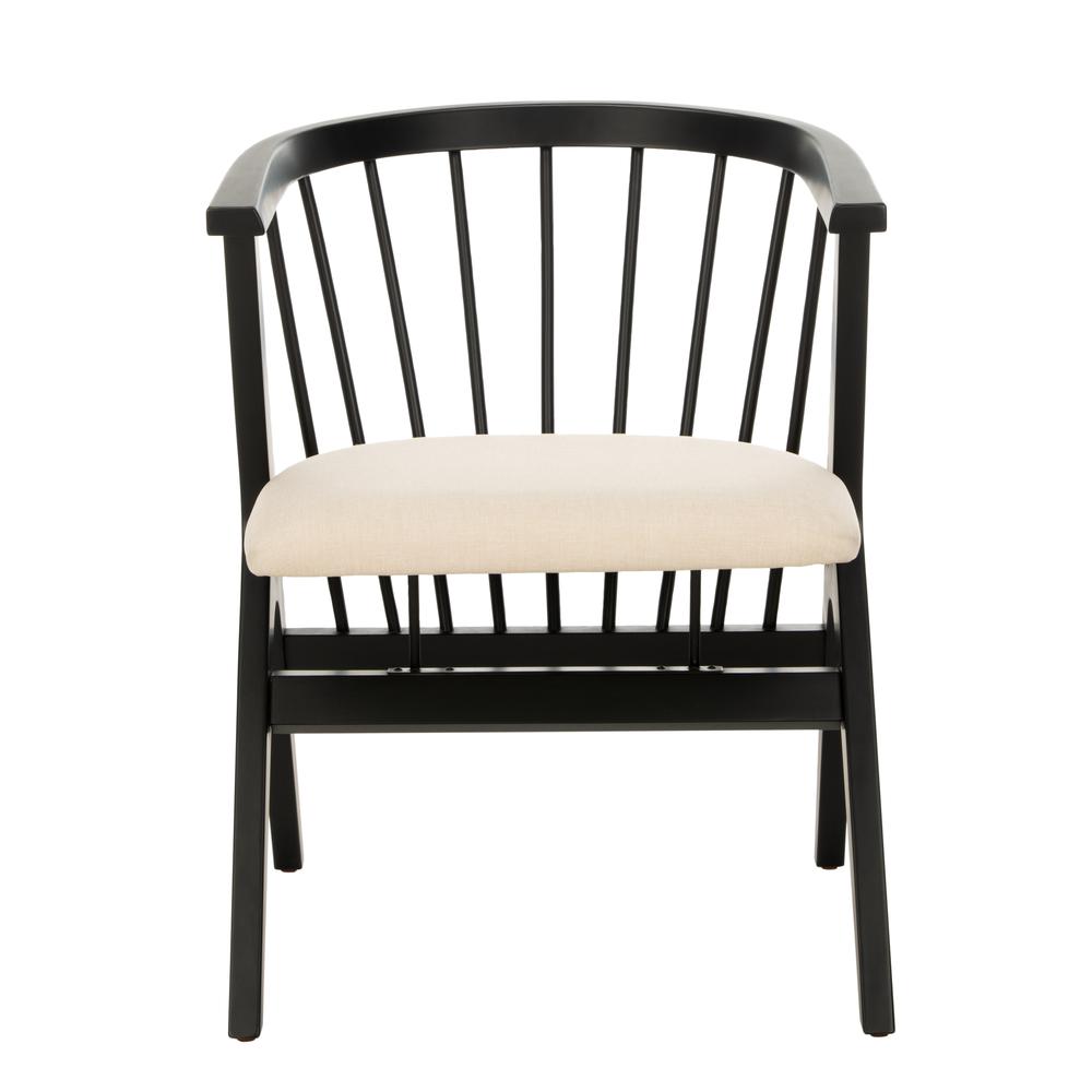 Noah Spindle Dining Chair, Black/Beige. Picture 1