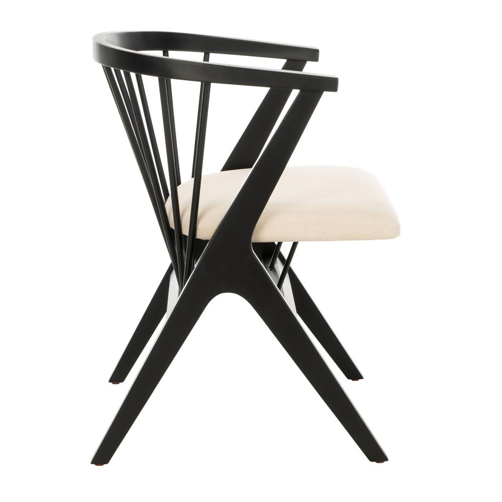 Noah Spindle Dining Chair, Black/Beige. Picture 11