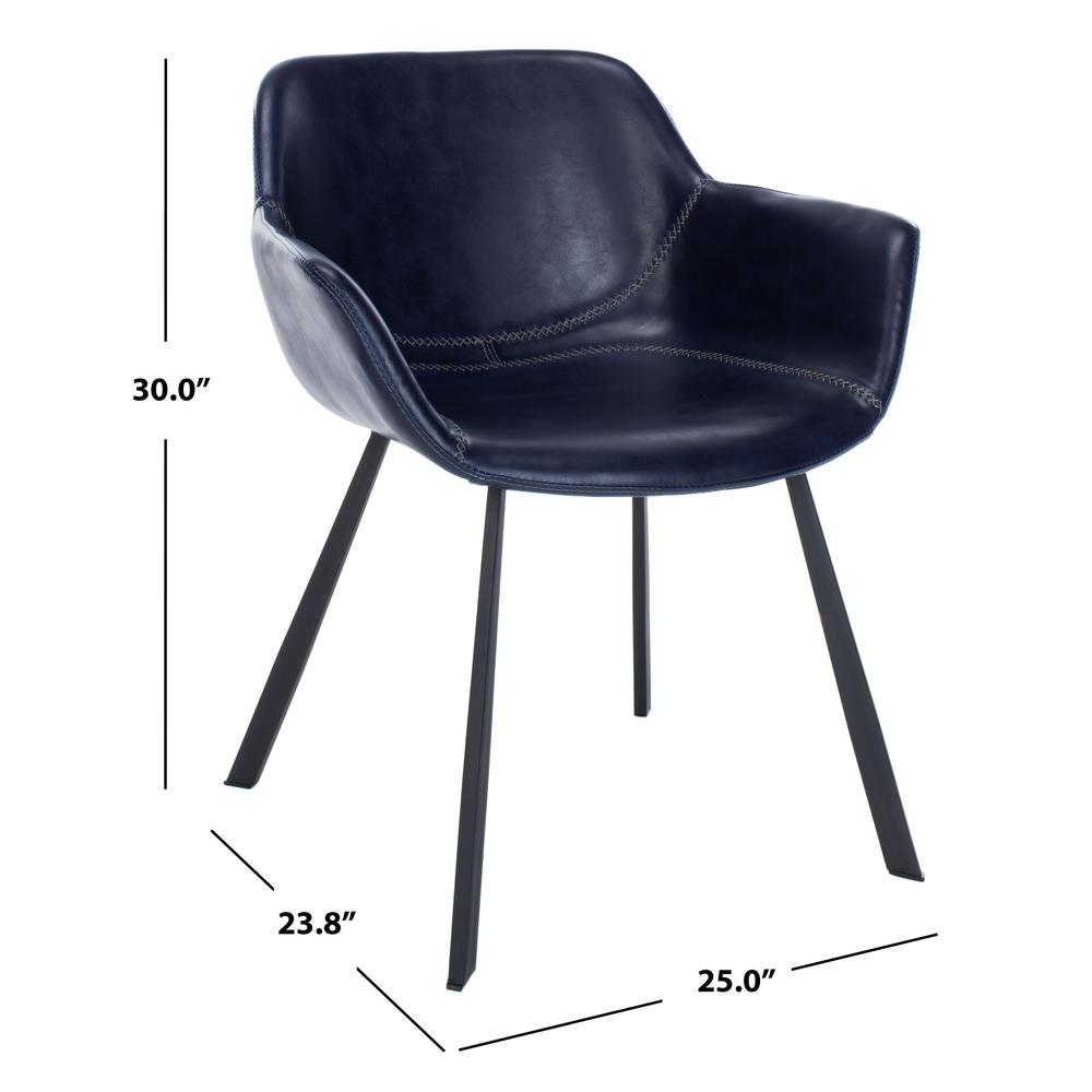 Arlo Mid Century Dining Chair, Midnight Blue. Picture 4