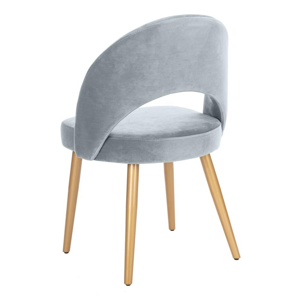 Giani Retro Dining Chair, Slate Blue/Gold. Picture 3