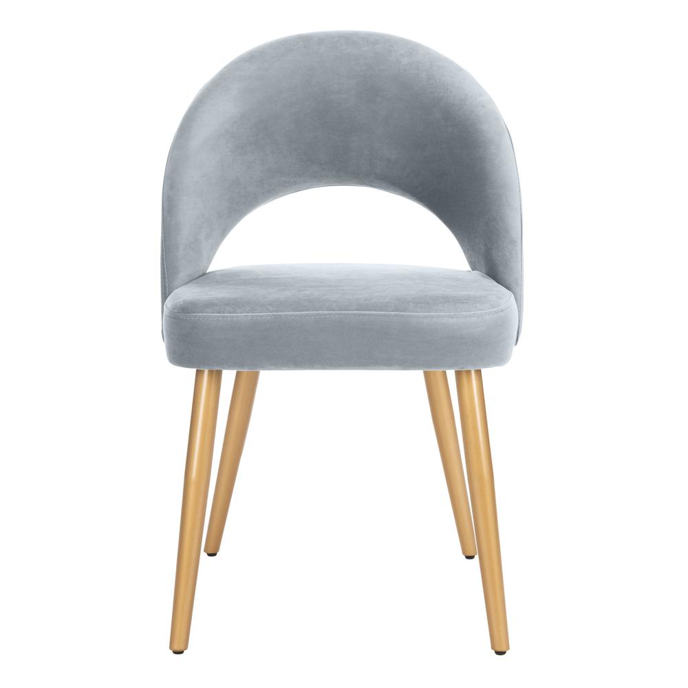 Giani Retro Dining Chair, Slate Blue/Gold. Picture 1