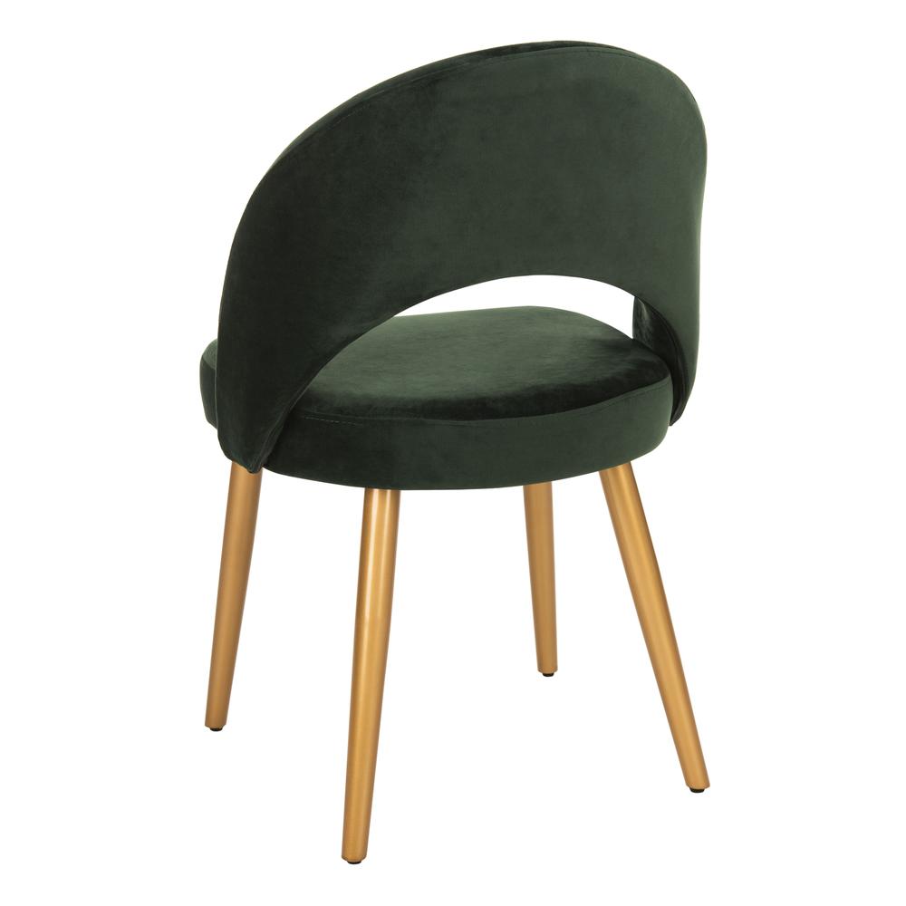 Giani Retro Dining Chair, Malachite Green/Gold. Picture 3