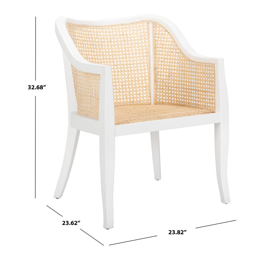 Maika  Dining Chair, White/Natural. Picture 5