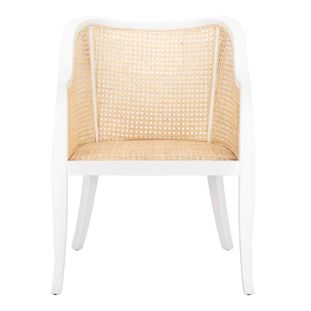 Maika  Dining Chair, White/Natural. Picture 1