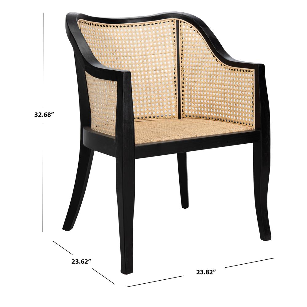 Maika Dining Chair, Black/Natural. Picture 5
