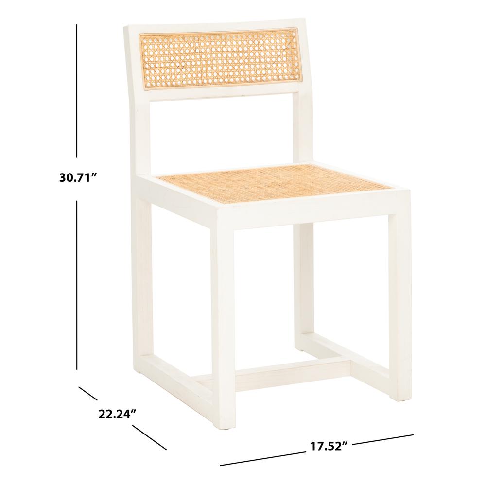 Bernice Cane Dining Chair, White/Natural. Picture 5