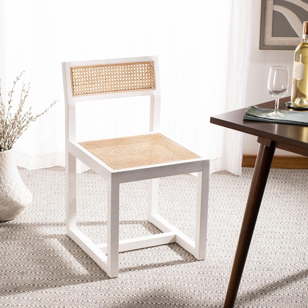 Bernice Cane Dining Chair, White/Natural. Picture 8