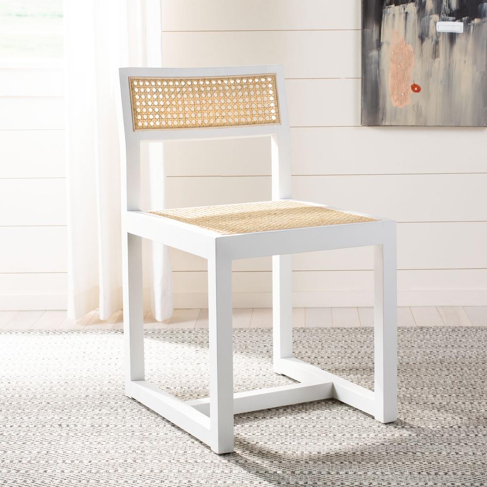 Bernice Cane Dining Chair, White/Natural. Picture 9