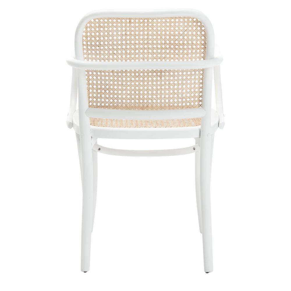 Keiko Cane Dining Chair, White/Natural. Picture 2