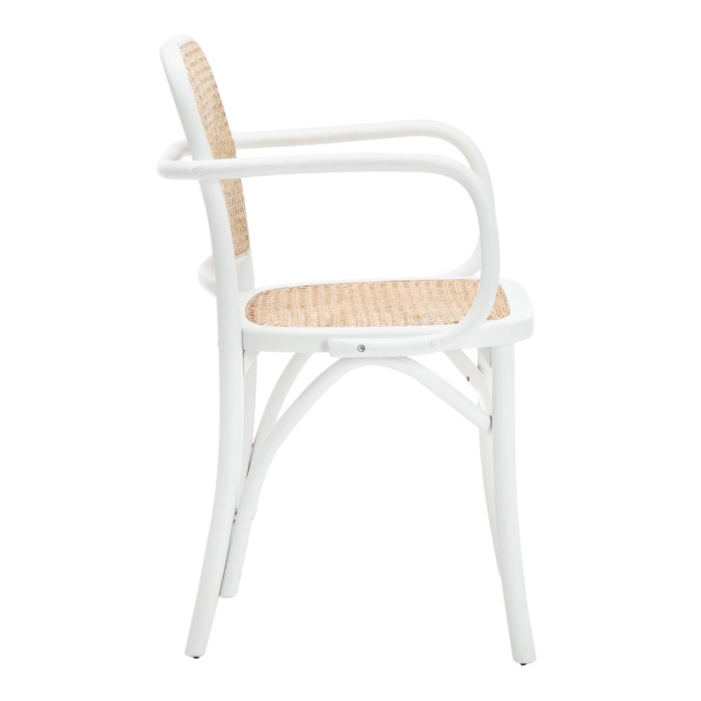 Keiko Cane Dining Chair, White/Natural. Picture 10