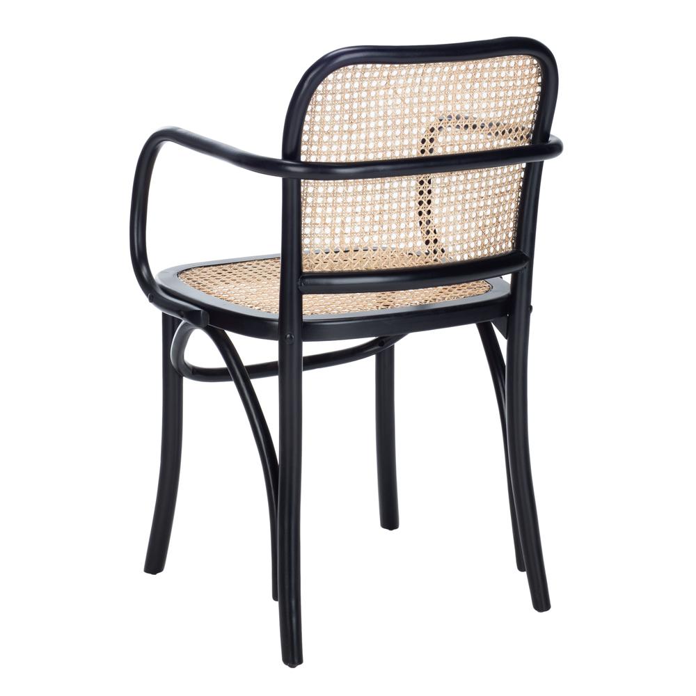 Keiko Cane Dining Chair, Black/Natural. Picture 3