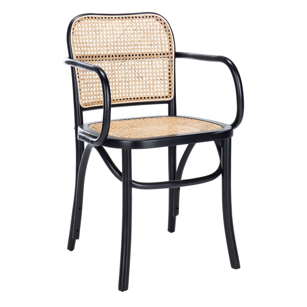 Keiko Cane Dining Chair, Black/Natural. Picture 10