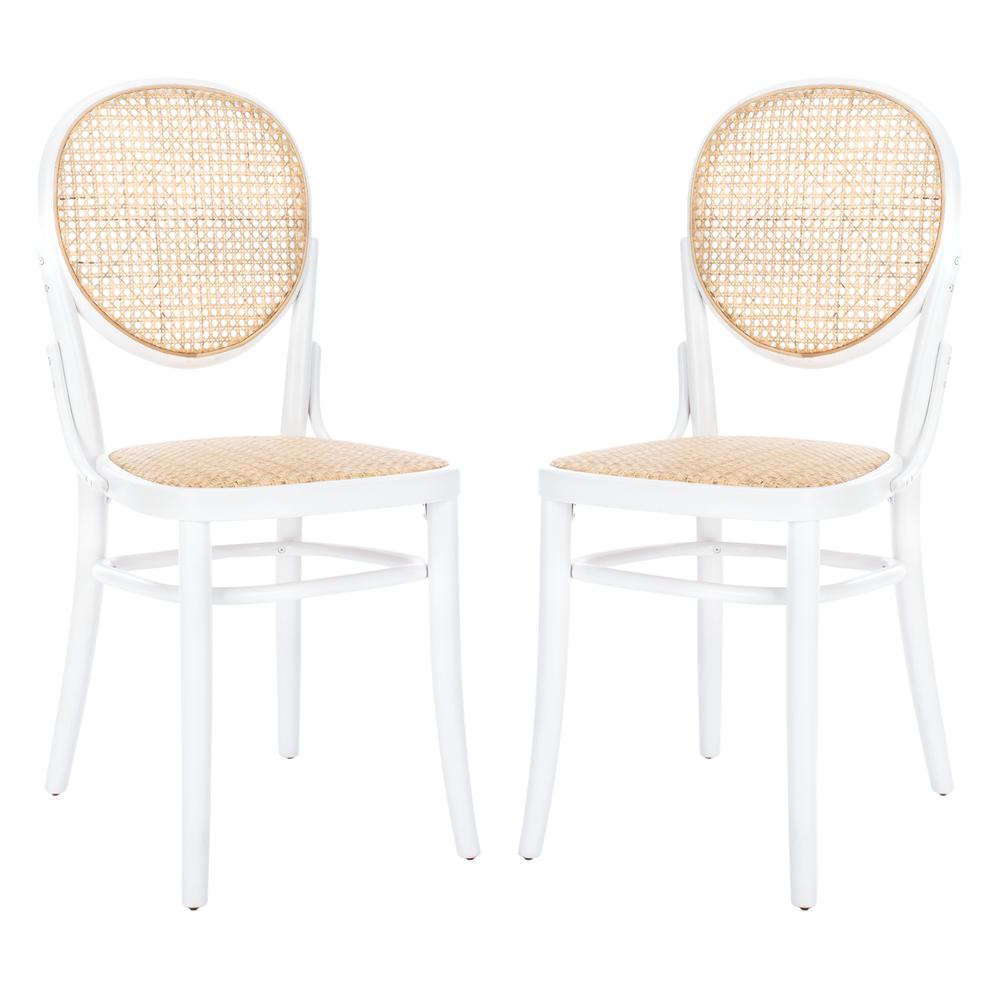 Sonia Cane Dining Chair, White/Natural. Picture 11