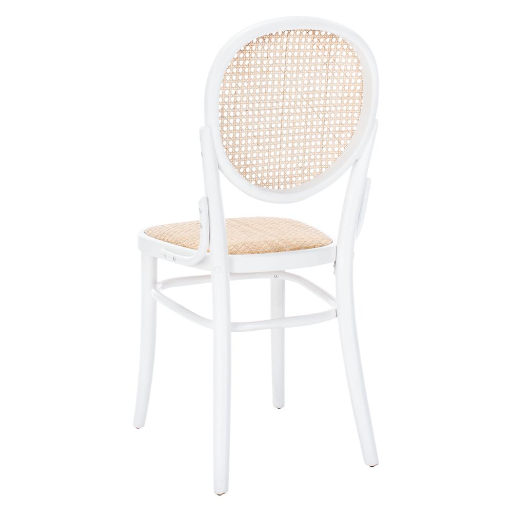 Sonia Cane Dining Chair, White/Natural. Picture 3