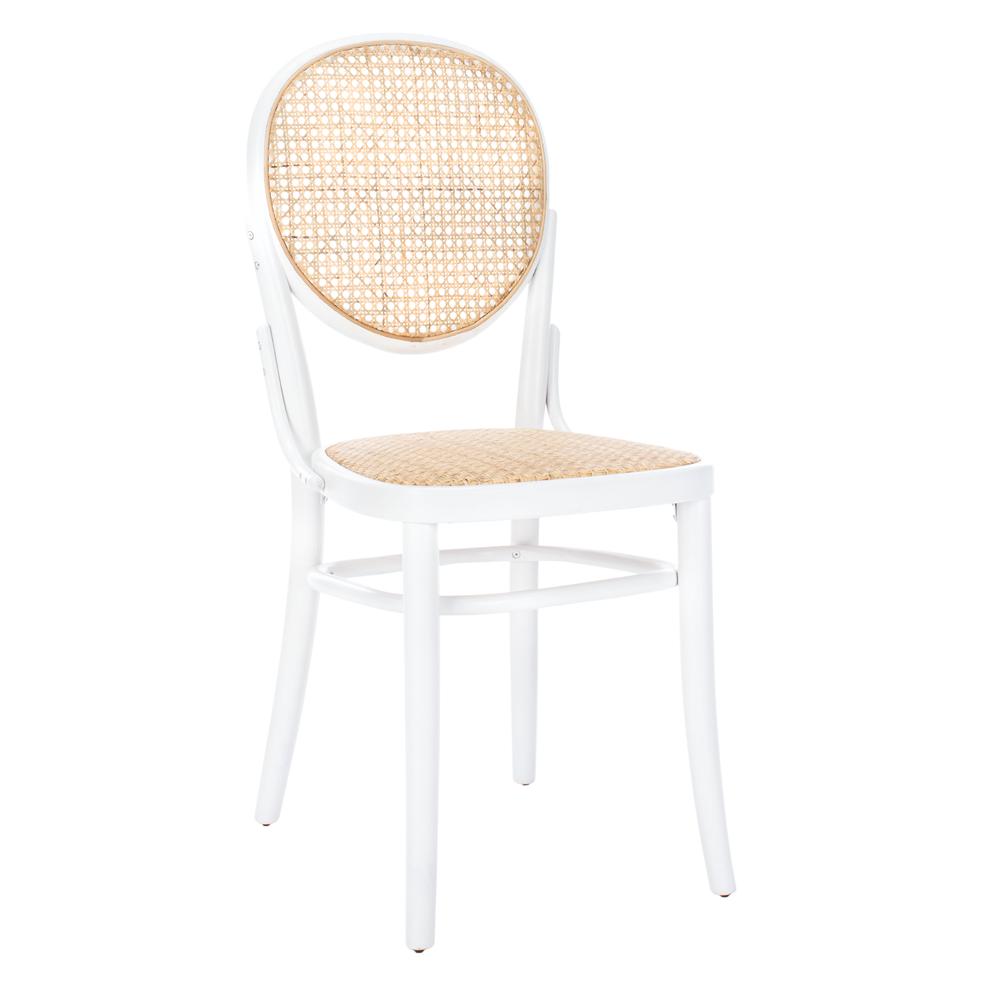 Sonia Cane Dining Chair, White/Natural. Picture 8