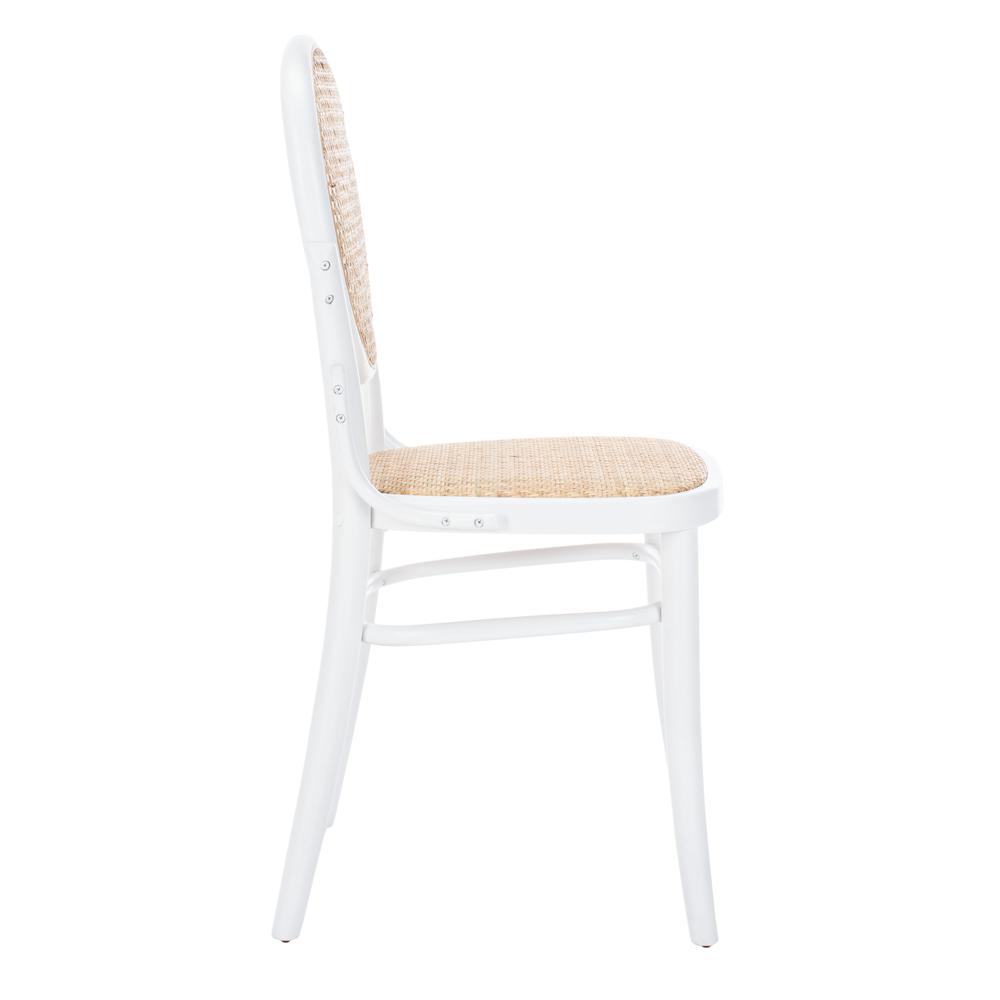 Sonia Cane Dining Chair, White/Natural. Picture 9