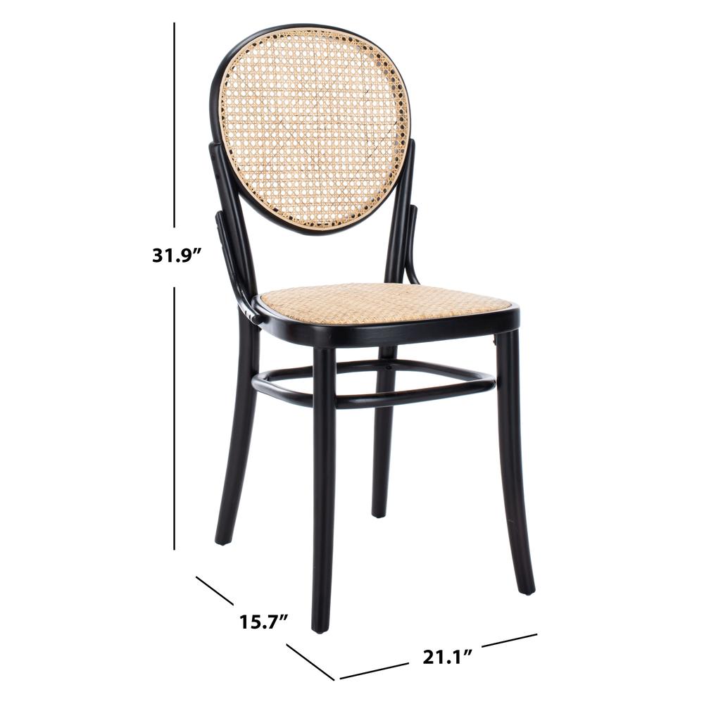 Sonia Cane Dining Chair, Black/Natural. Picture 5