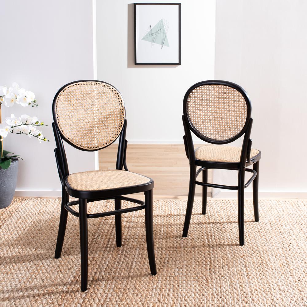 Sonia Cane Dining Chair, Black/Natural. Picture 7