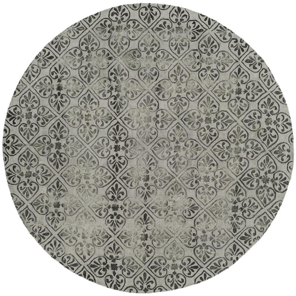 DIP DYE, GREY, 7' X 7' Round, Area Rug, DDY101A-7R. Picture 1