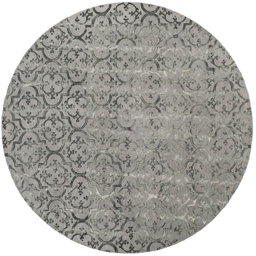 DIP DYE, GREY, 7' X 7' Round, Area Rug, DDY102A-7R. Picture 1