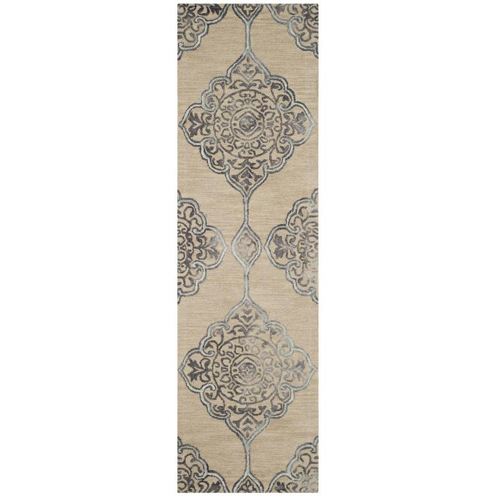 DIP DYE, BEIGE / BLUE, 2'-3" X 8', Area Rug, DDY510A-28. Picture 1