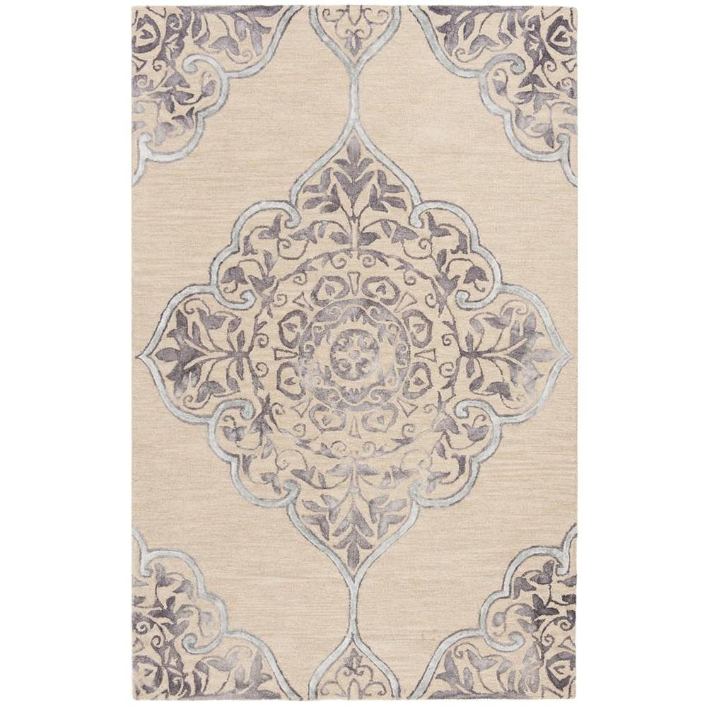 DIP DYE, BEIGE / BLUE, 5' X 8', Area Rug, DDY510A-5. Picture 1