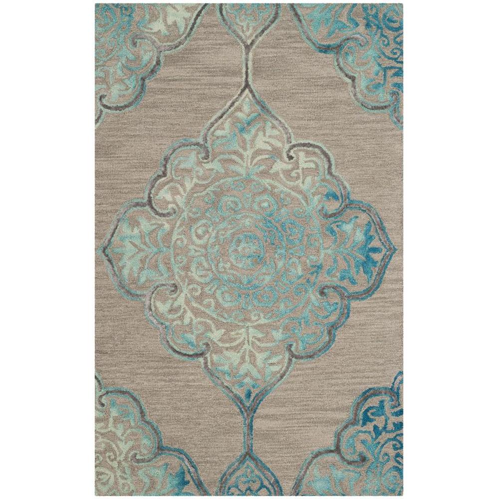 DIP DYE, GREY / TURQUOISE, 2' X 3', Area Rug, DDY510C-2. Picture 1
