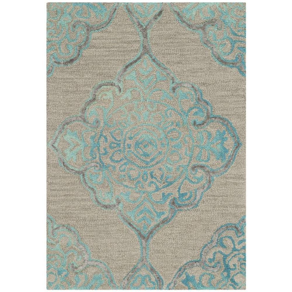 DIP DYE, GREY / TURQUOISE, 3' X 5', Area Rug, DDY510C-3. Picture 1
