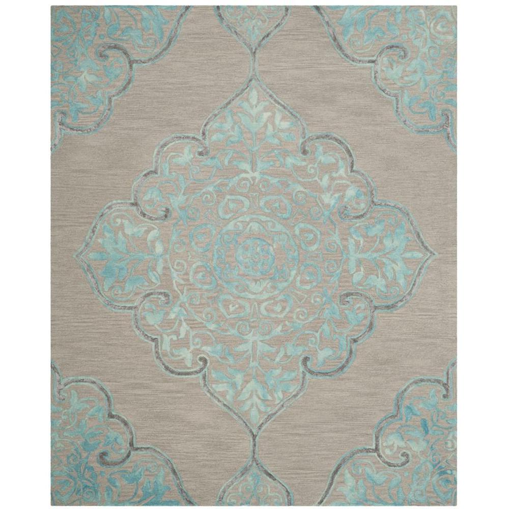 DIP DYE, GREY / TURQUOISE, 8' X 10', Area Rug, DDY510C-8. Picture 1