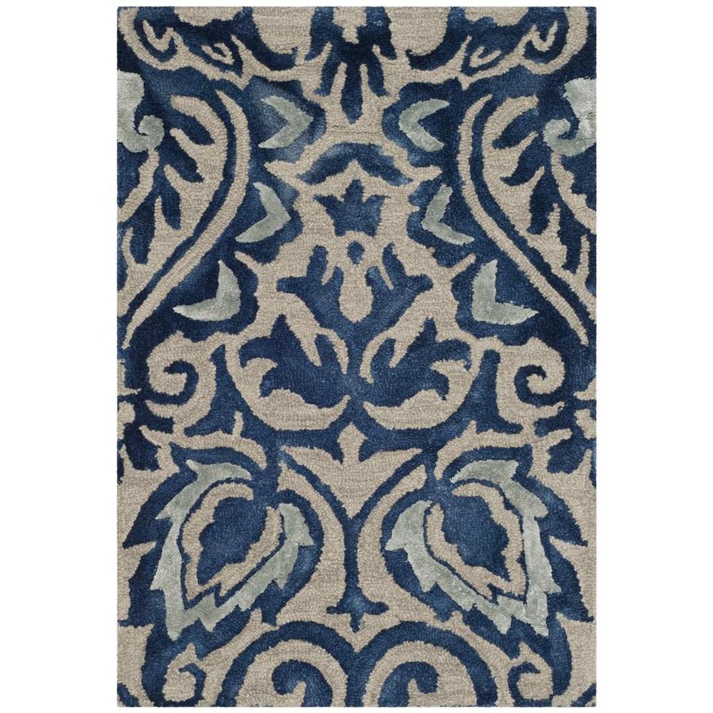 DIP DYE, ROYAL BLUE / BEIGE, 2' X 3', Area Rug. Picture 1