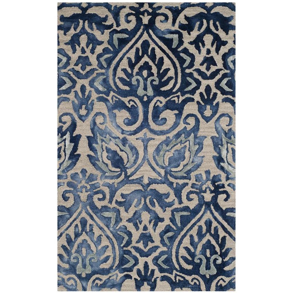 DIP DYE, ROYAL BLUE / BEIGE, 3' X 5', Area Rug. Picture 1