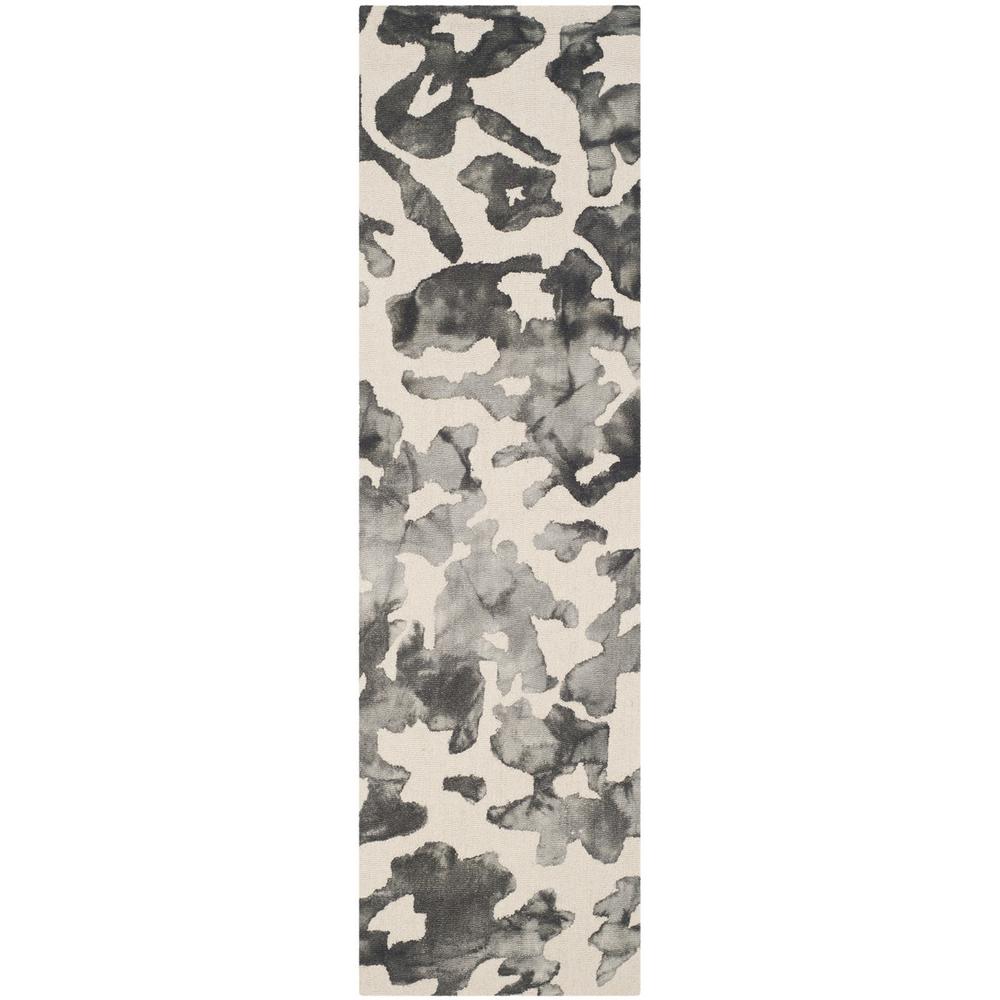 DIP DYE, BEIGE / CHARCOAL, 2'-3" X 8', Area Rug. Picture 1