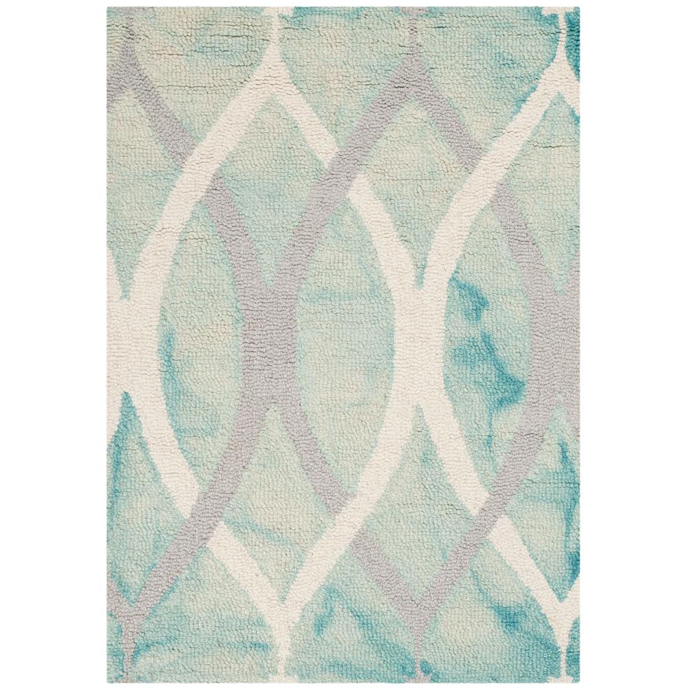 DIP DYE, GREEN / IVORY GREY, 2' X 3', Area Rug. Picture 1
