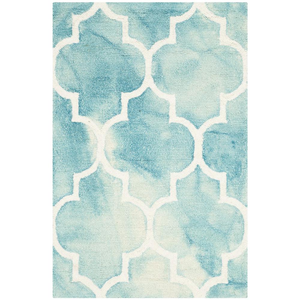 DIP DYE, TURQUOISE / IVORY, 2' X 3', Area Rug, DDY535D-2. Picture 1
