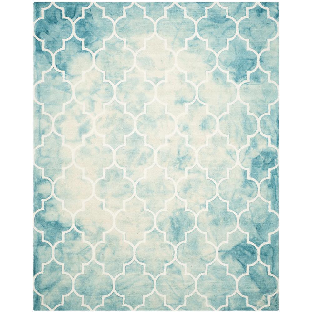 DIP DYE, TURQUOISE / IVORY, 8' X 10', Area Rug, DDY535D-8. Picture 1