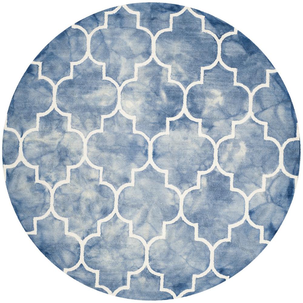 DIP DYE, BLUE / IVORY, 7' X 7' Round, Area Rug, DDY535K-7R. Picture 1