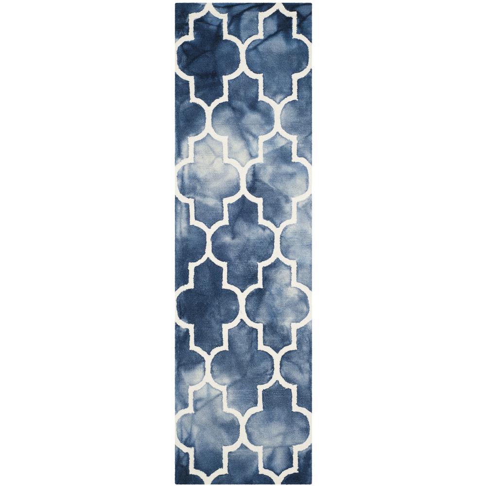 DIP DYE, NAVY / IVORY, 2'-3" X 8', Area Rug, DDY535N-28. Picture 1