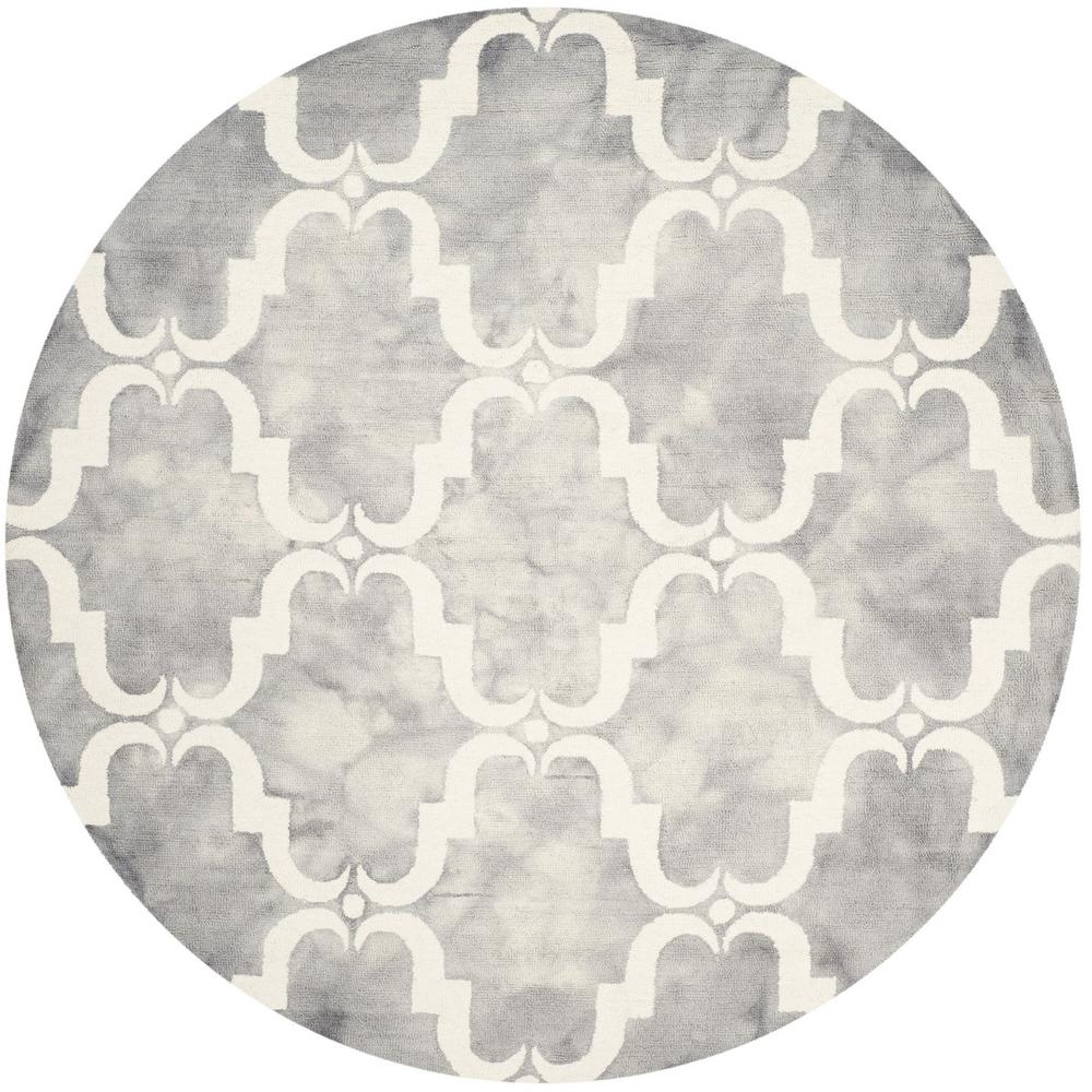 DIP DYE, GREY / IVORY, 7' X 7' Round, Area Rug, DDY536C-7R. Picture 1