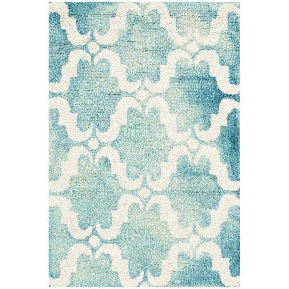 DIP DYE, TURQUOISE / IVORY, 2' X 3', Area Rug, DDY536D-2. The main picture.