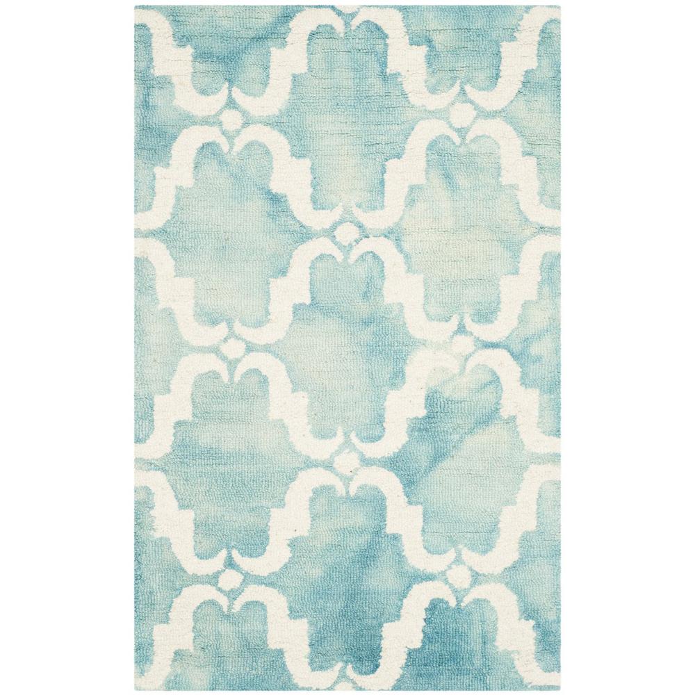 DIP DYE, TURQUOISE / IVORY, 2'-6" X 4', Area Rug, DDY536D-24. Picture 1