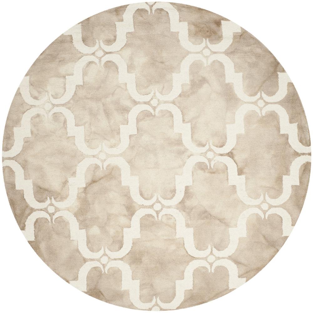 DIP DYE, BEIGE / IVORY, 7' X 7' Round, Area Rug, DDY536G-7R. Picture 1