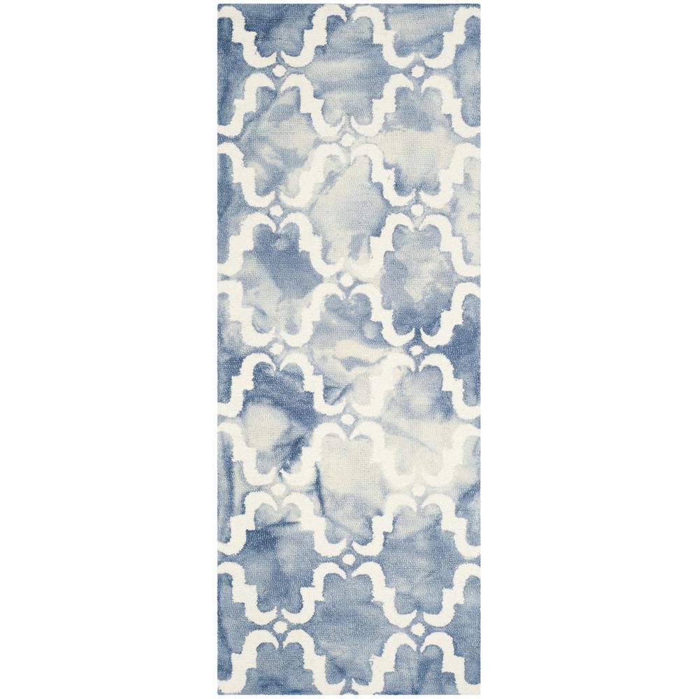 DIP DYE, BLUE / IVORY, 2'-3" X 6', Area Rug, DDY536K-26. Picture 1
