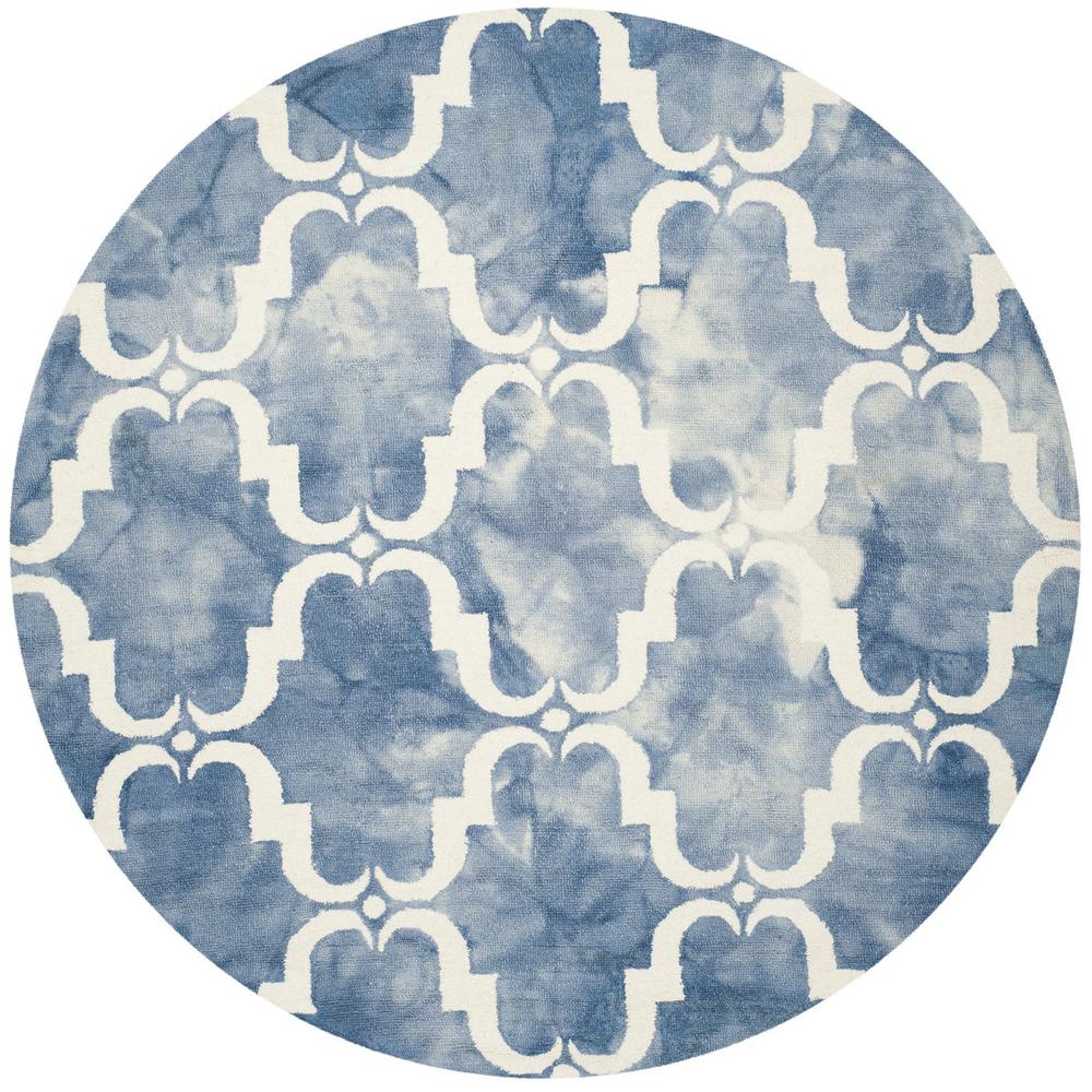 DIP DYE, BLUE / IVORY, 7' X 7' Round, Area Rug, DDY536K-7R. Picture 1