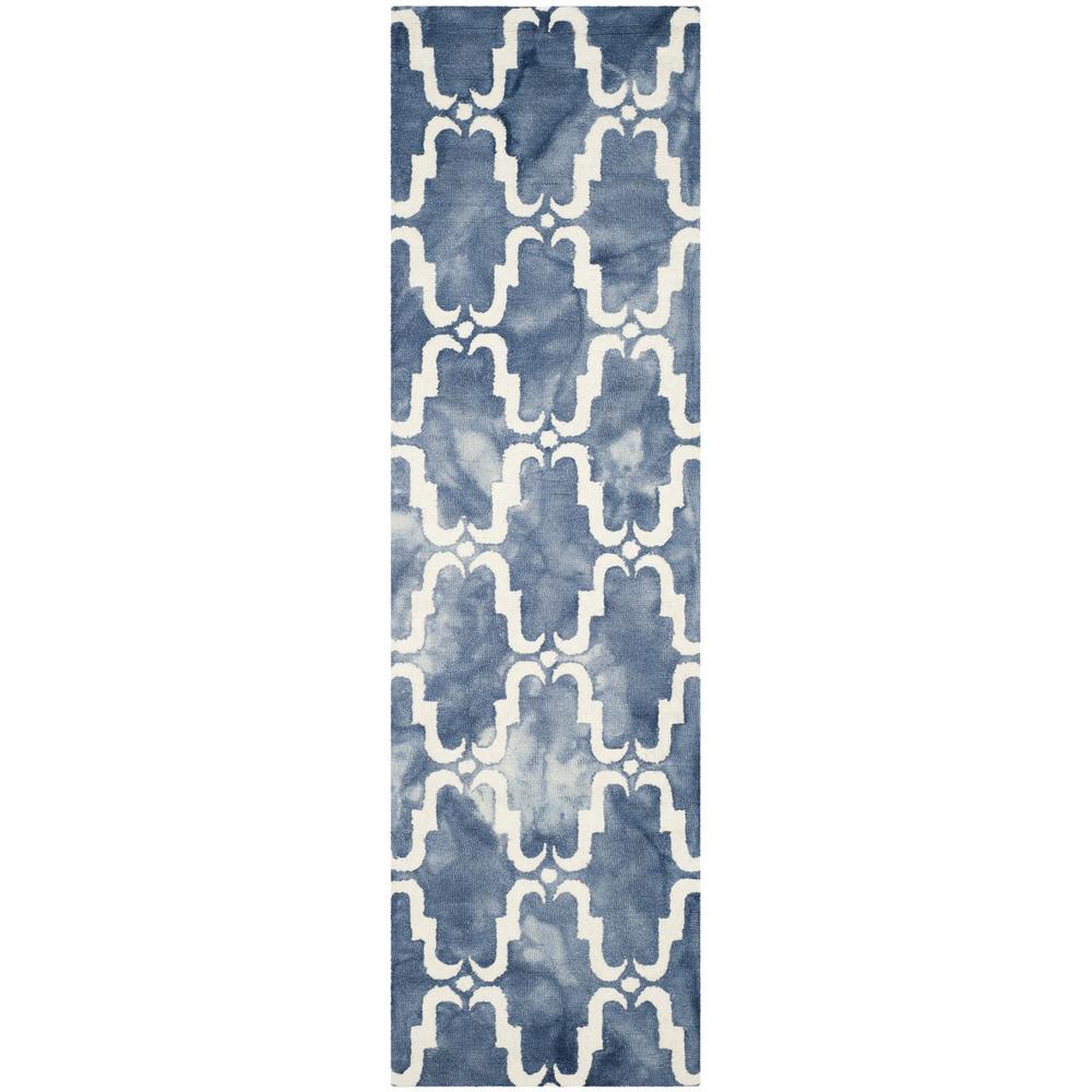 DIP DYE, NAVY / IVORY, 2'-3" X 8', Area Rug, DDY536N-28. Picture 1