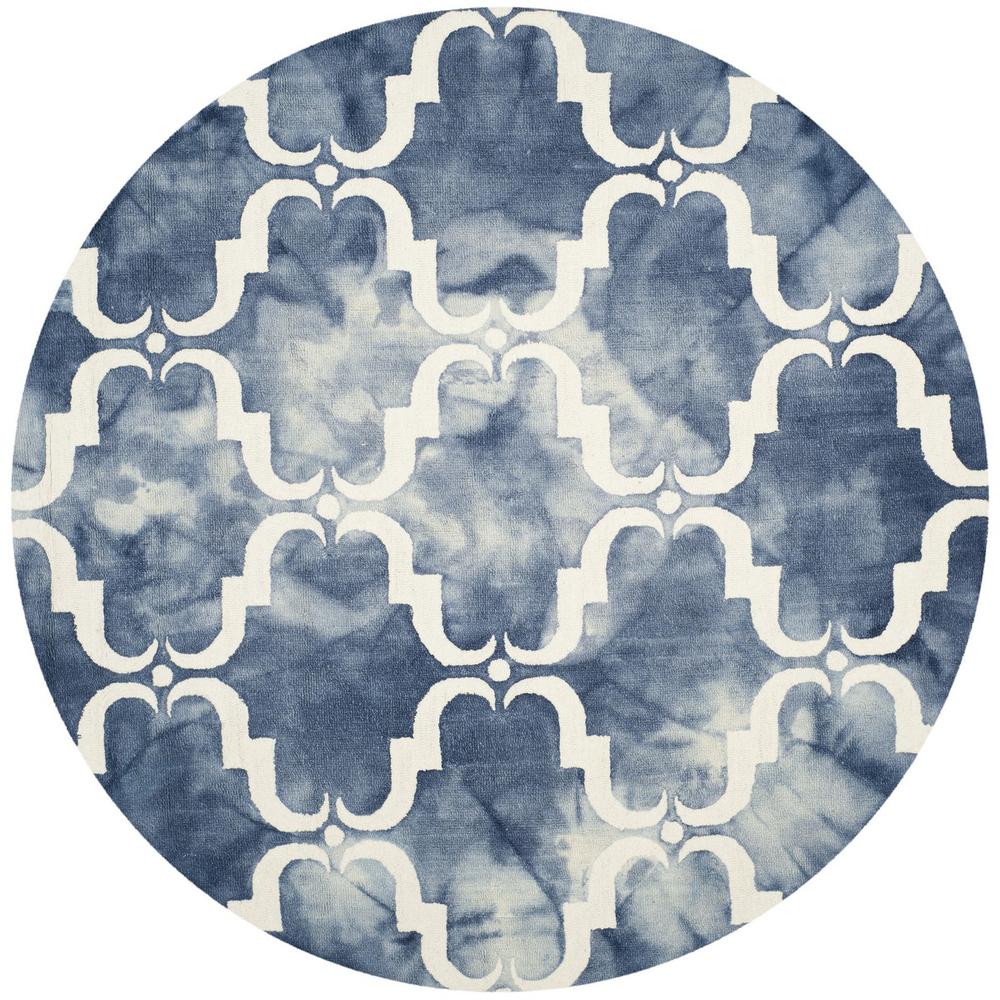 DIP DYE, NAVY / IVORY, 7' X 7' Round, Area Rug, DDY536N-7R. Picture 1