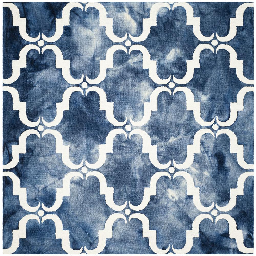 DIP DYE, NAVY / IVORY, 7' X 7' Square, Area Rug, DDY536N-7SQ. Picture 1