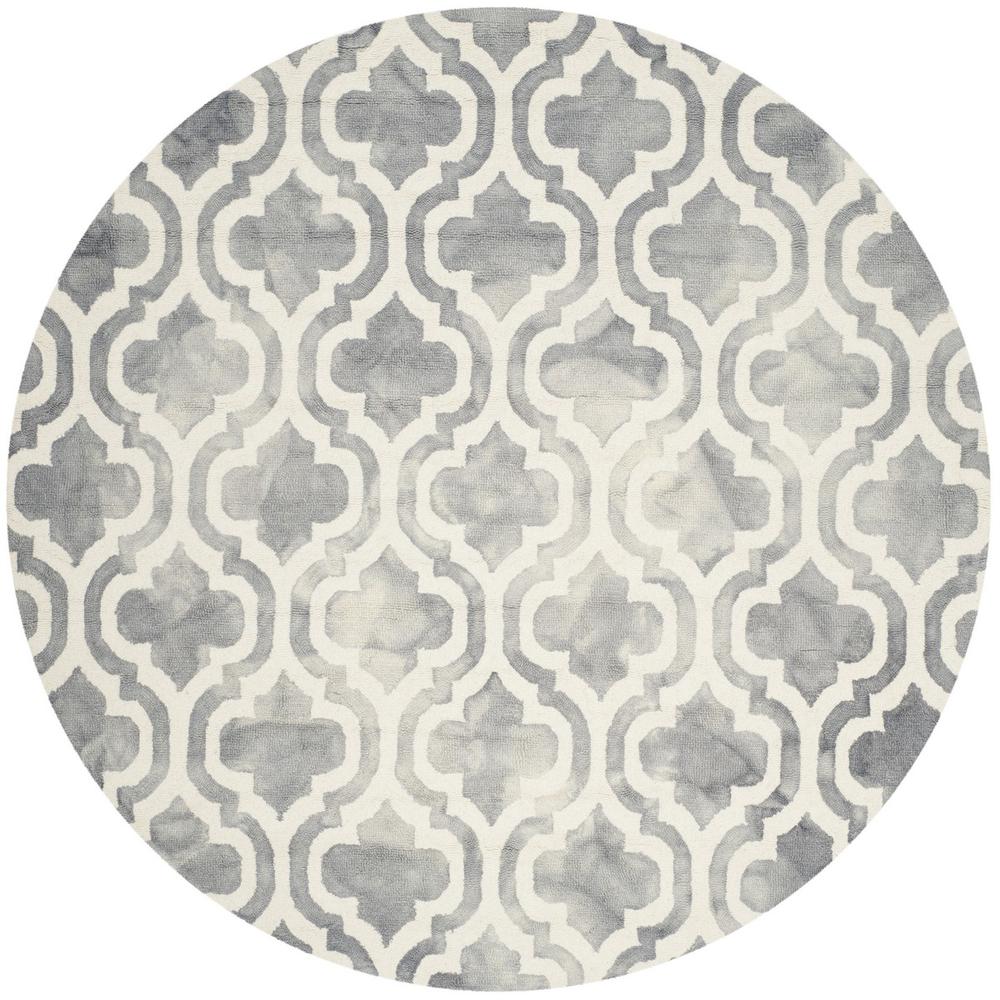 DIP DYE, GREY / IVORY, 7' X 7' Round, Area Rug, DDY537C-7R. Picture 1